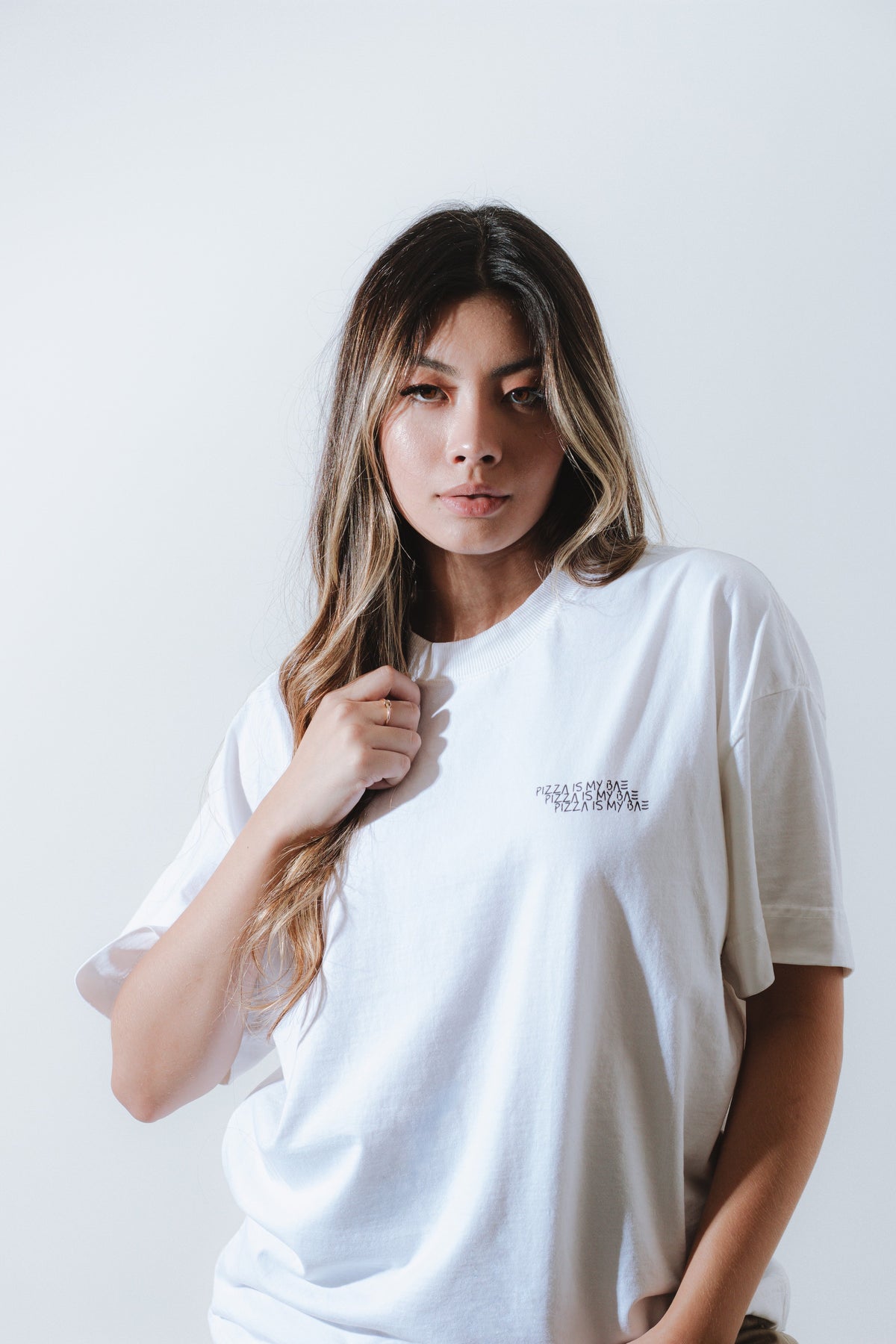 Camiseta Oversize - Pizza is my BAE