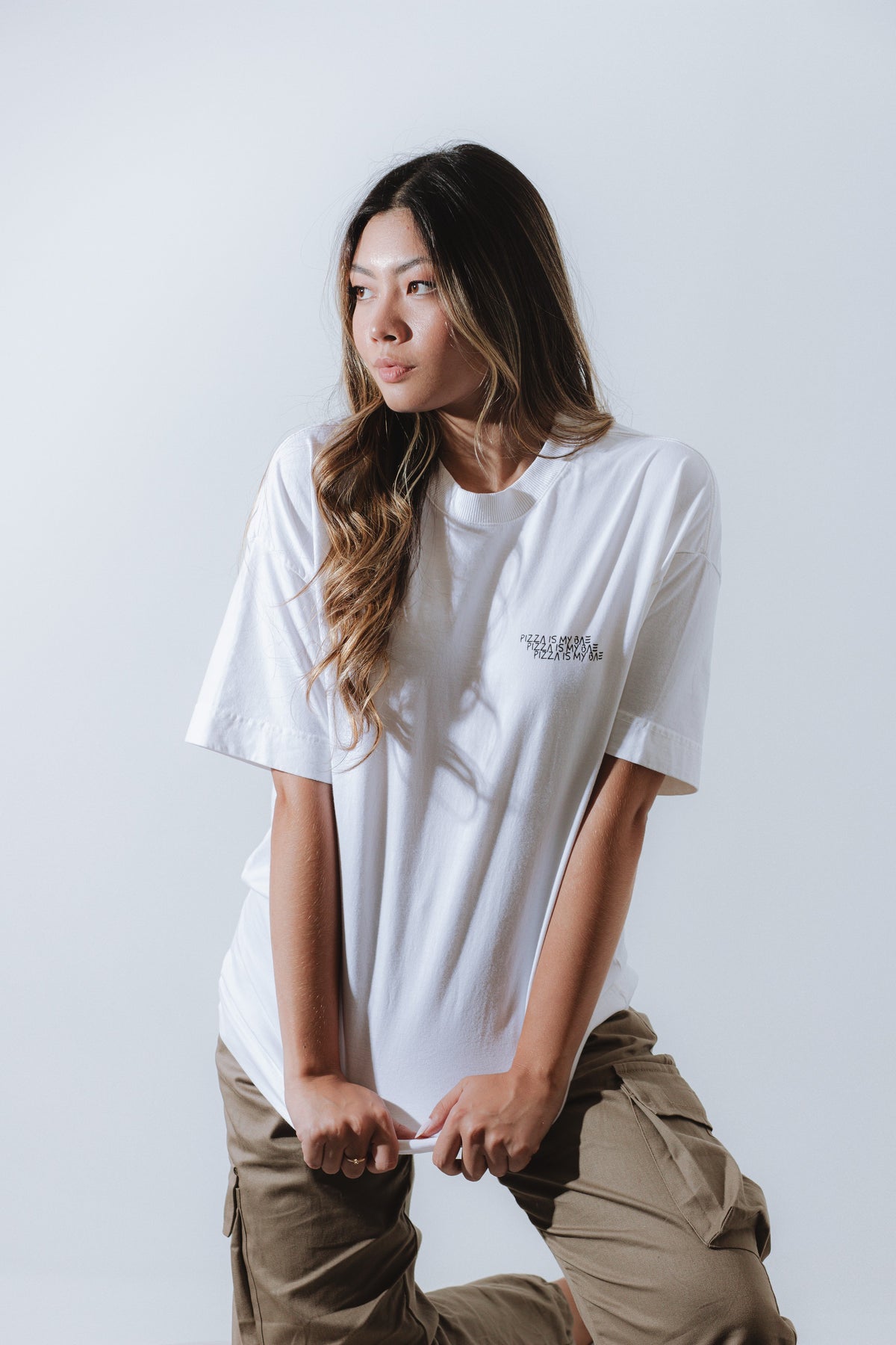 Camiseta Oversize - Pizza is my BAE