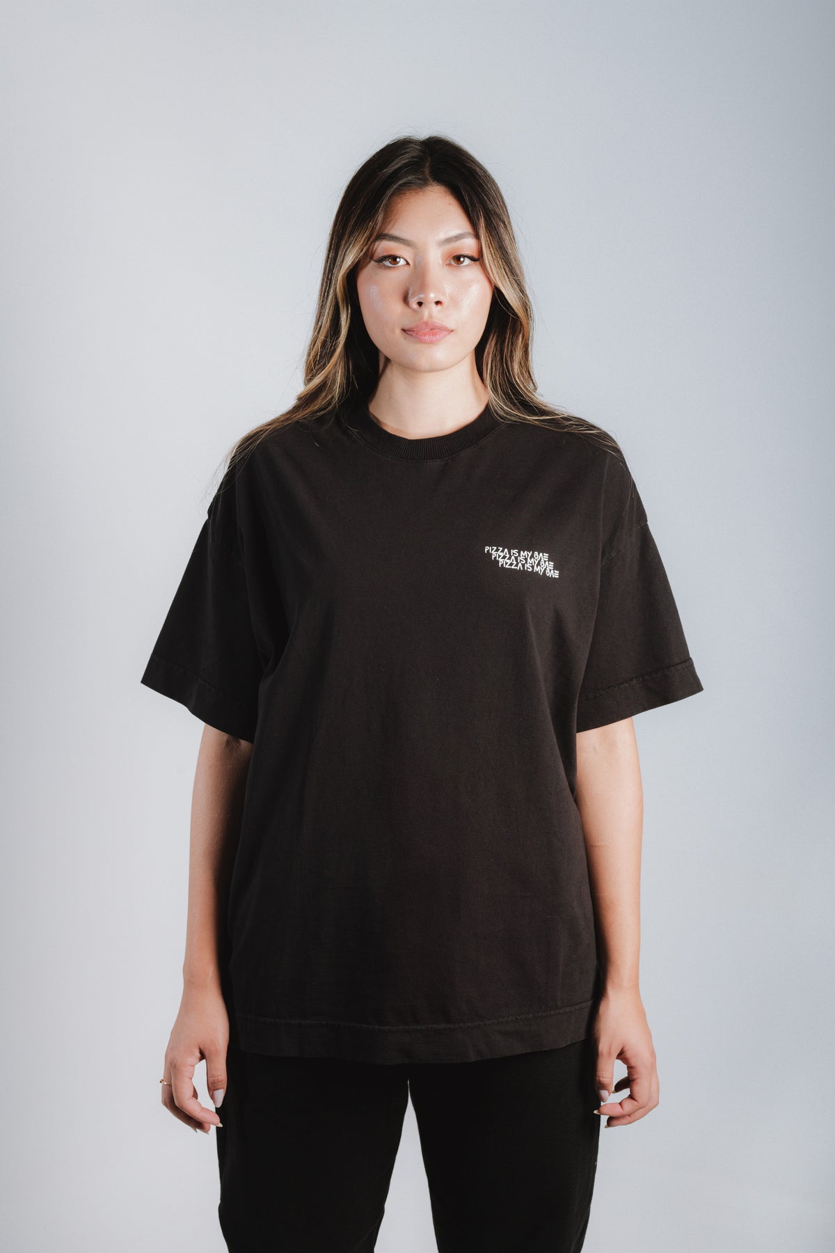 Camiseta Oversize - Pizza is my BAE