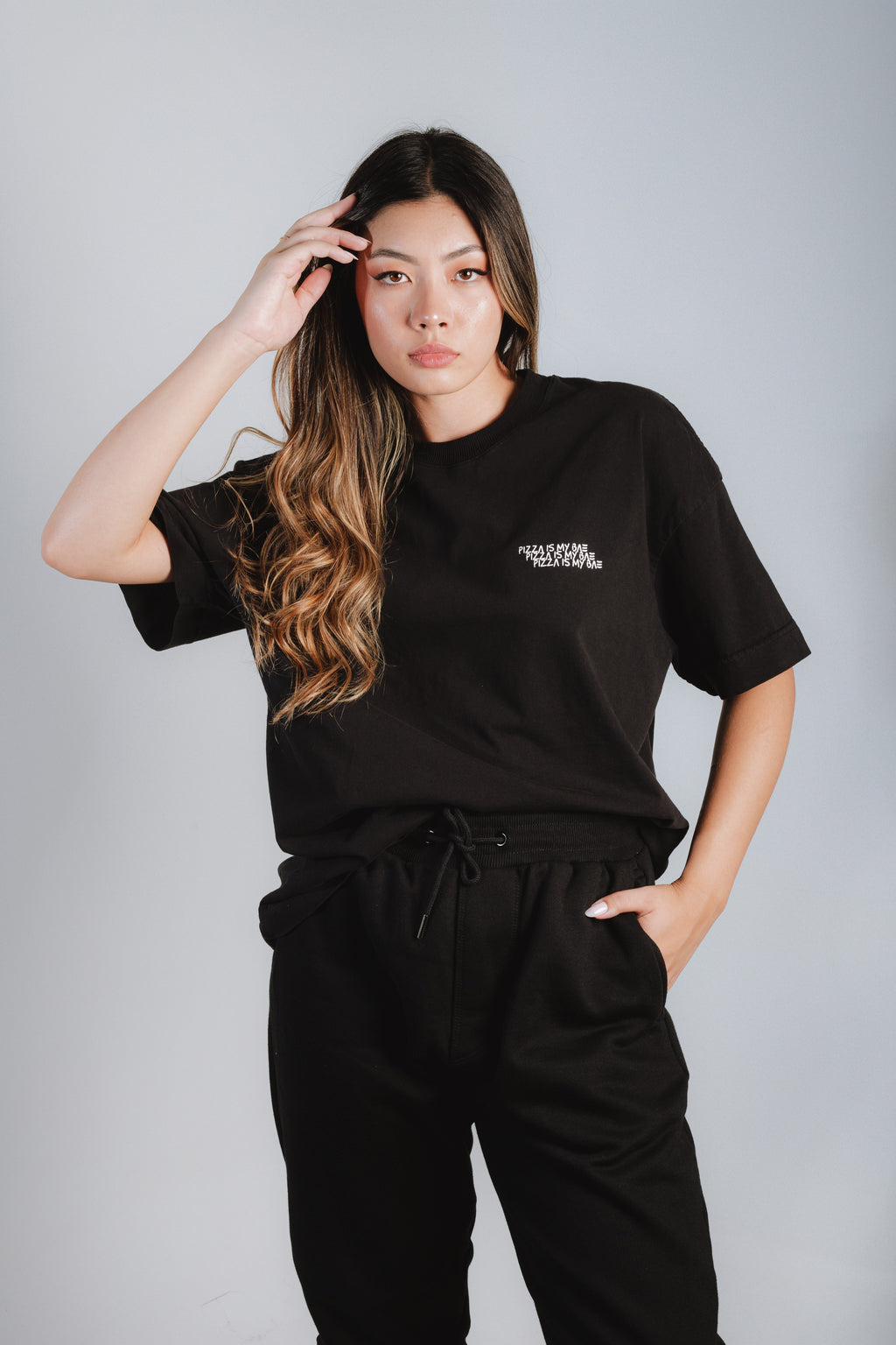 Camiseta Oversize - Pizza is my BAE